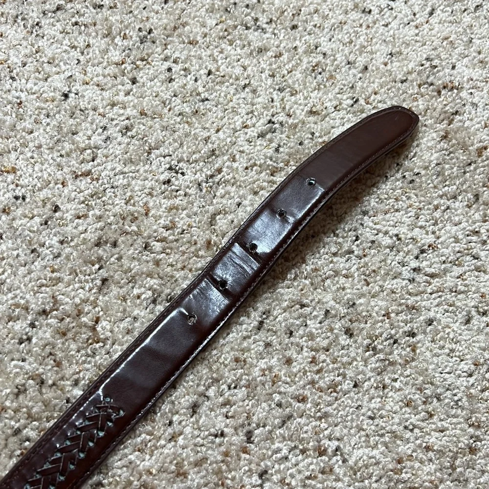 Genuine Leather Italian Design‎ Woven Leather Belt- XL